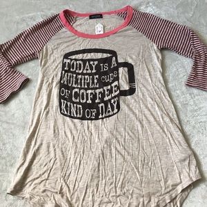 coffee graphic tee NWT | size: small